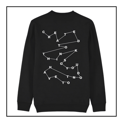 Created to Think | Women's Sweatshirt Black/Light Grey