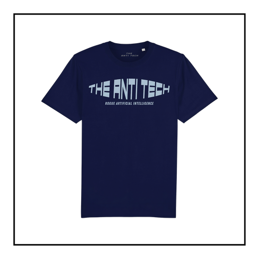 Rogue AI Logo | Men's T-Shirt French Navy Blue/Light Blue
