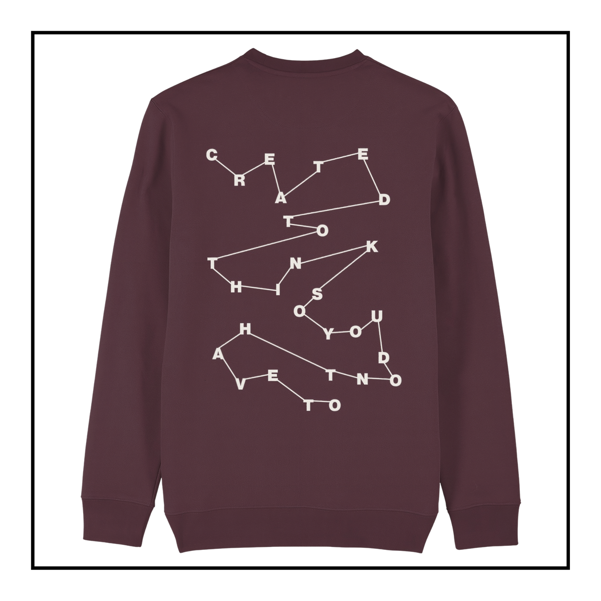 Created to Think | Women's Sweatshirt Red Brown/Vintage White