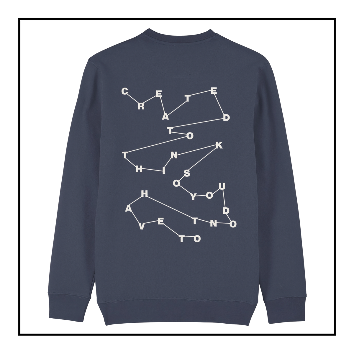 Created to Think | Men's Sweatshirt India Ink Grey/Vintage White
