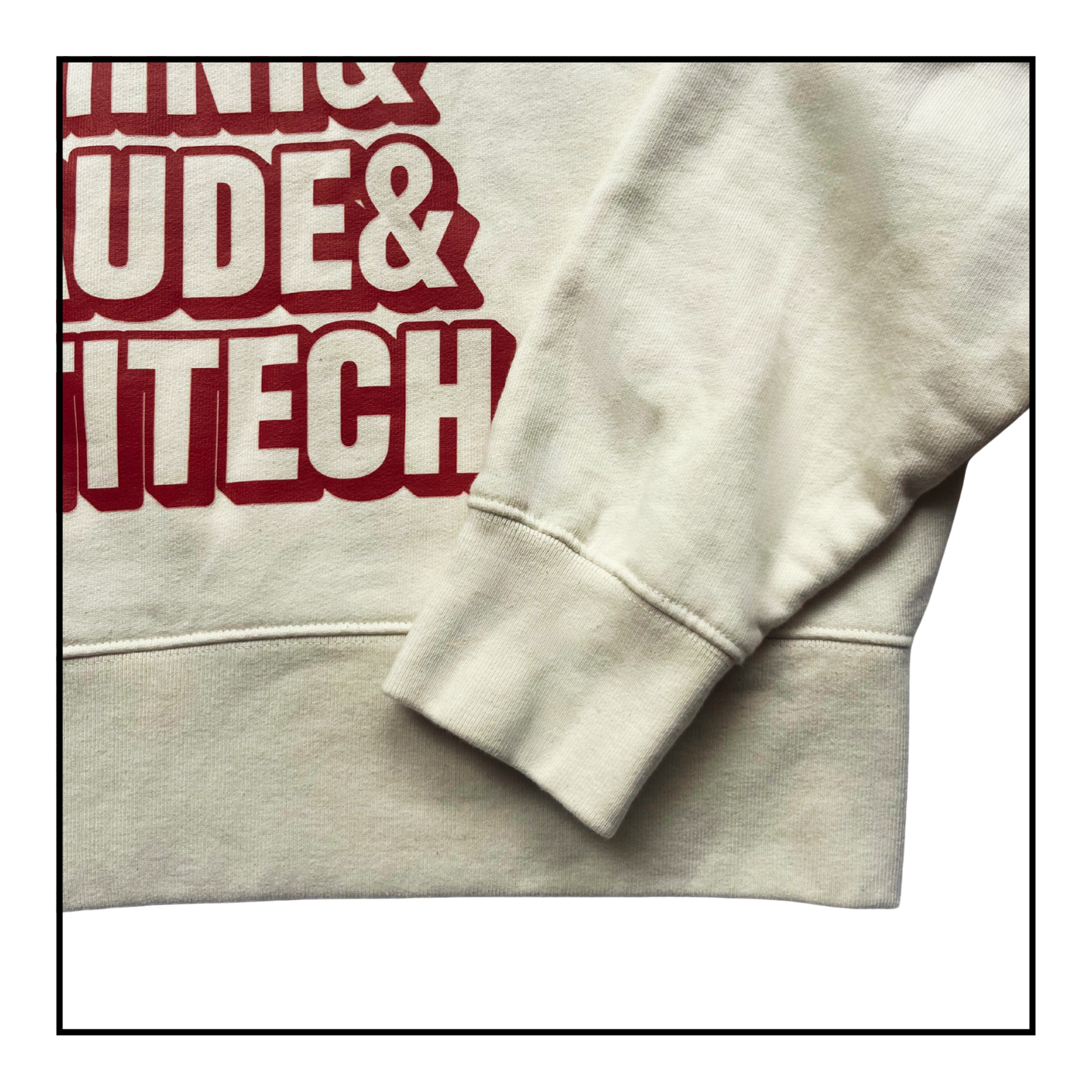 Some Friendly LLMs | Men's Boxy Hoodie Natural Raw/Red Berry