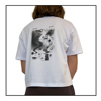 Agentic Dreams | Women's Boxy T-shirt White/Black