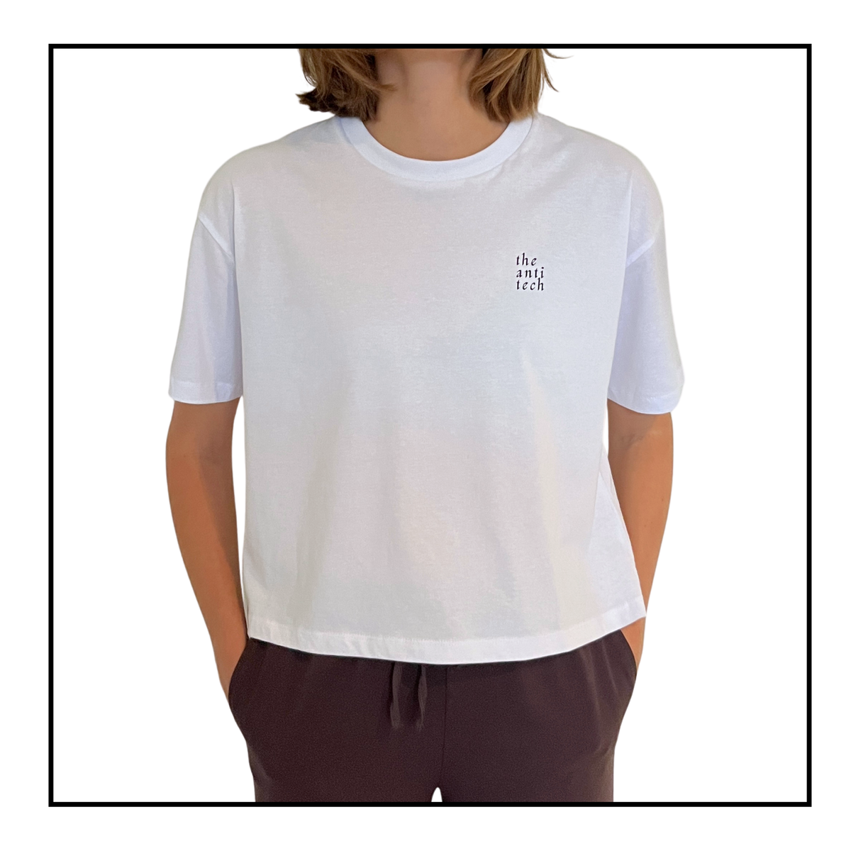 Agentic Dreams | Women's Boxy T-shirt White/Black
