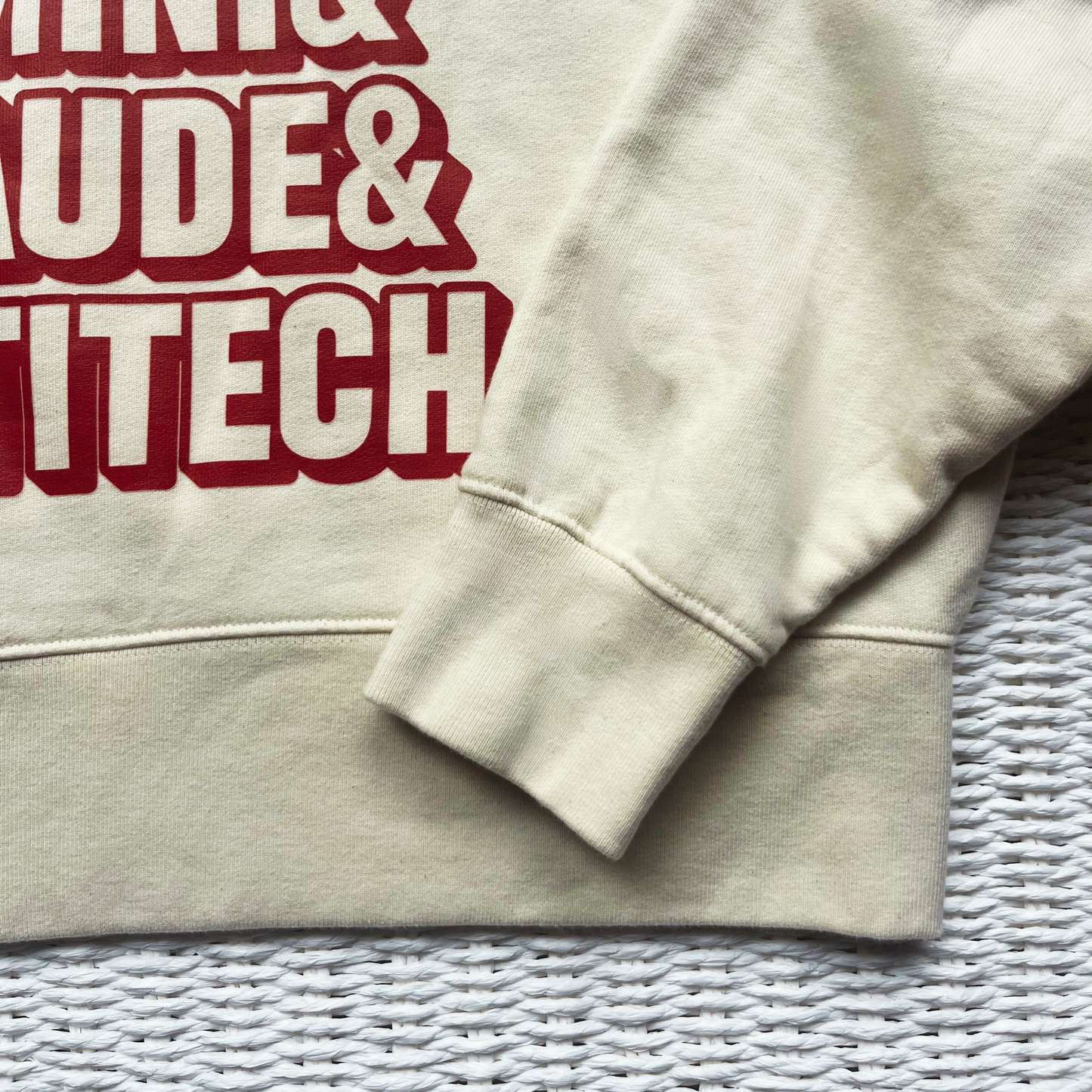 Some Friendly LLMs | Women's Boxy Hoodie Natural Raw/Red Berry
