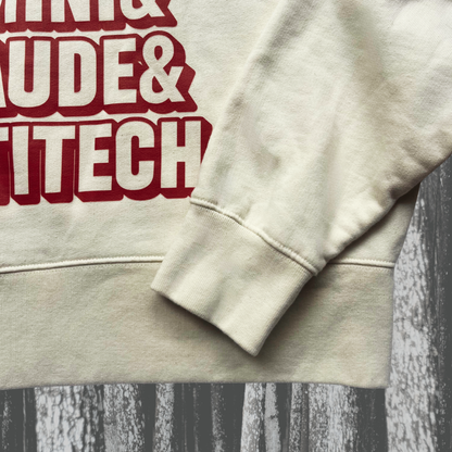 Some Friendly LLMs | Men's Boxy Hoodie Natural Raw/Red Berry